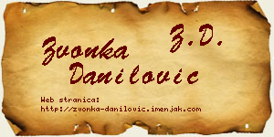 Zvonka Danilović vizit kartica